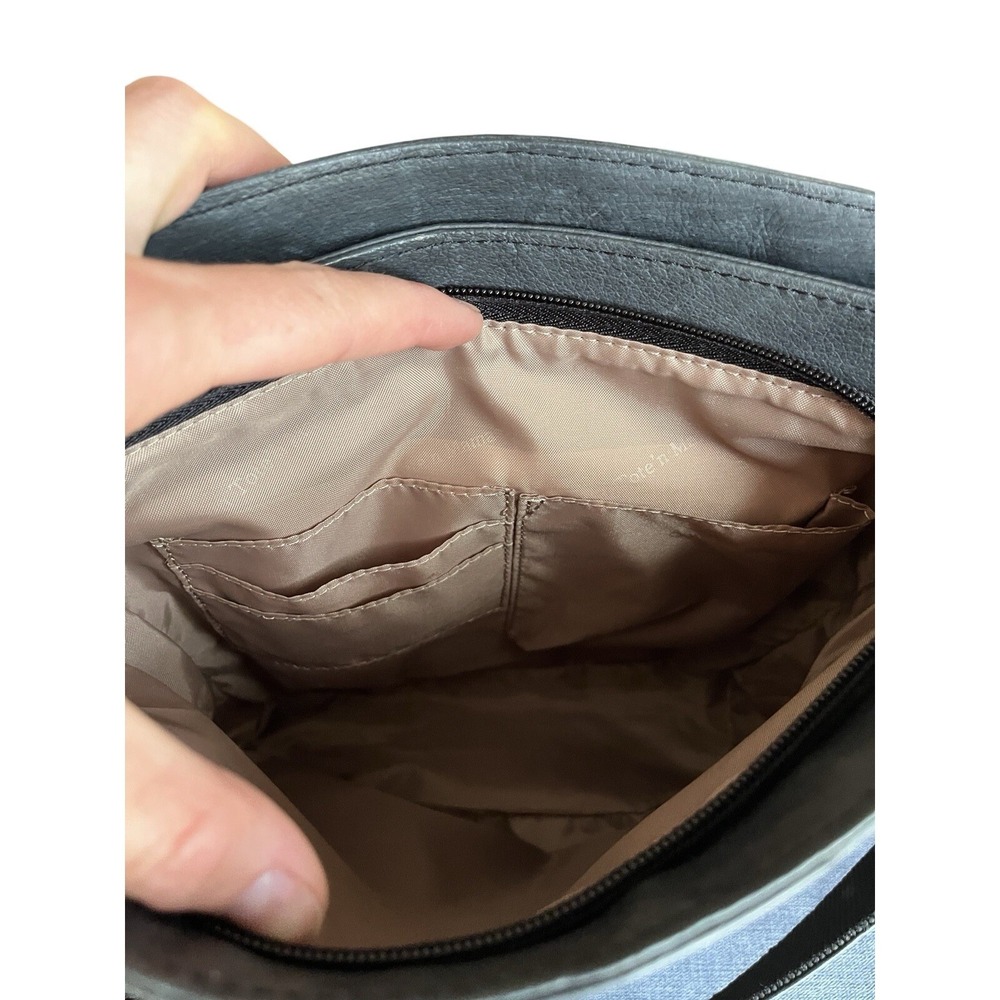 Bucket Tote Concealed Carry Purse Tumbled Leather GTM-19 Black - Picture 5 of 9